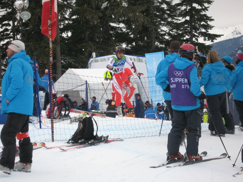 Czech skier at GS start
