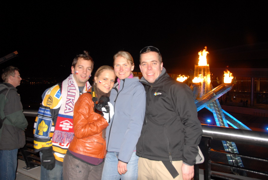 Michal, Klara, Lucie and Tomas + Olympic Flame