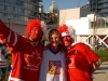 Lucie with Canada hockey fans